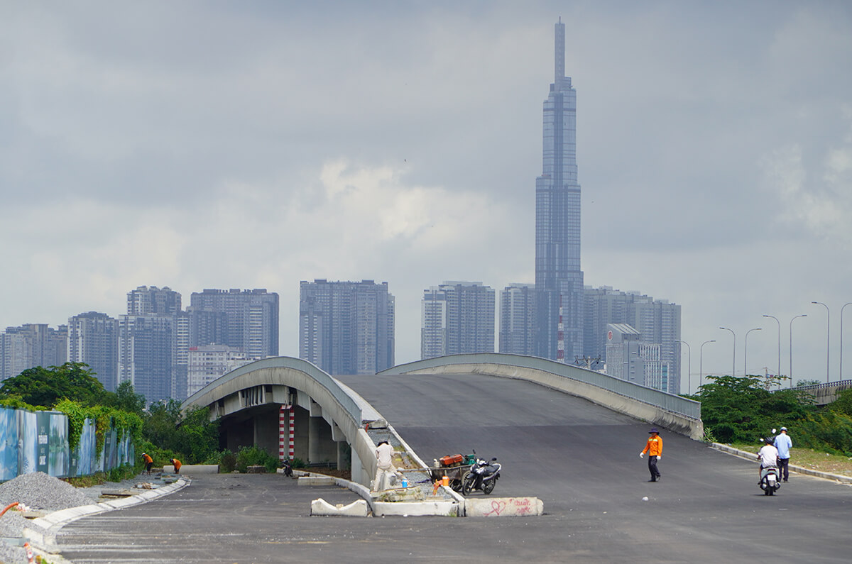 Hình ảnh tiến độ đường song hành cao tốc TPHCM - Long Thành